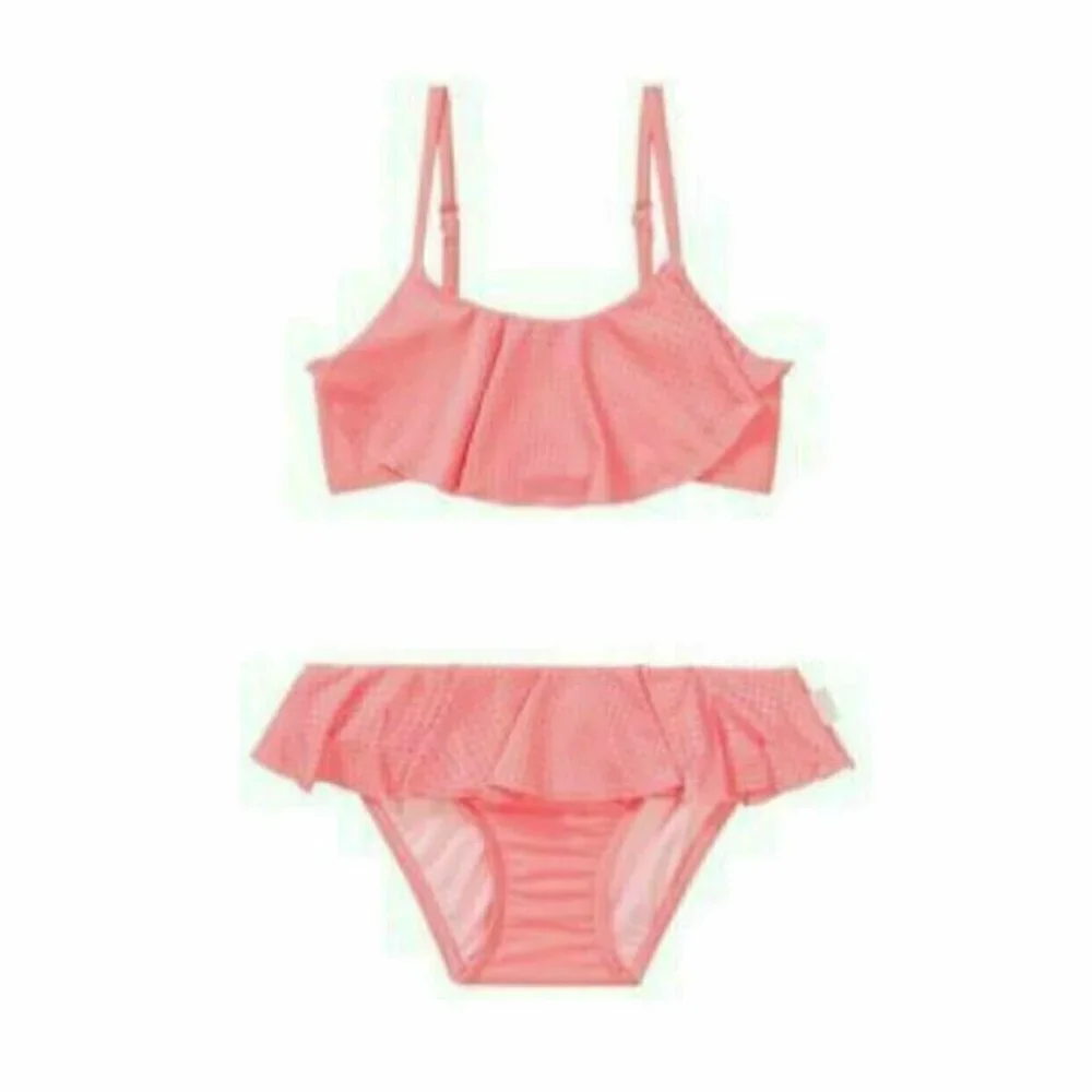 NEW Seafolly Sweet Summer Ruffled 2 piece Swimsuit Bikini Skirted Swim Bottom 5T